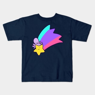 Rainbow Shooting Star Octopus Kids T-Shirt